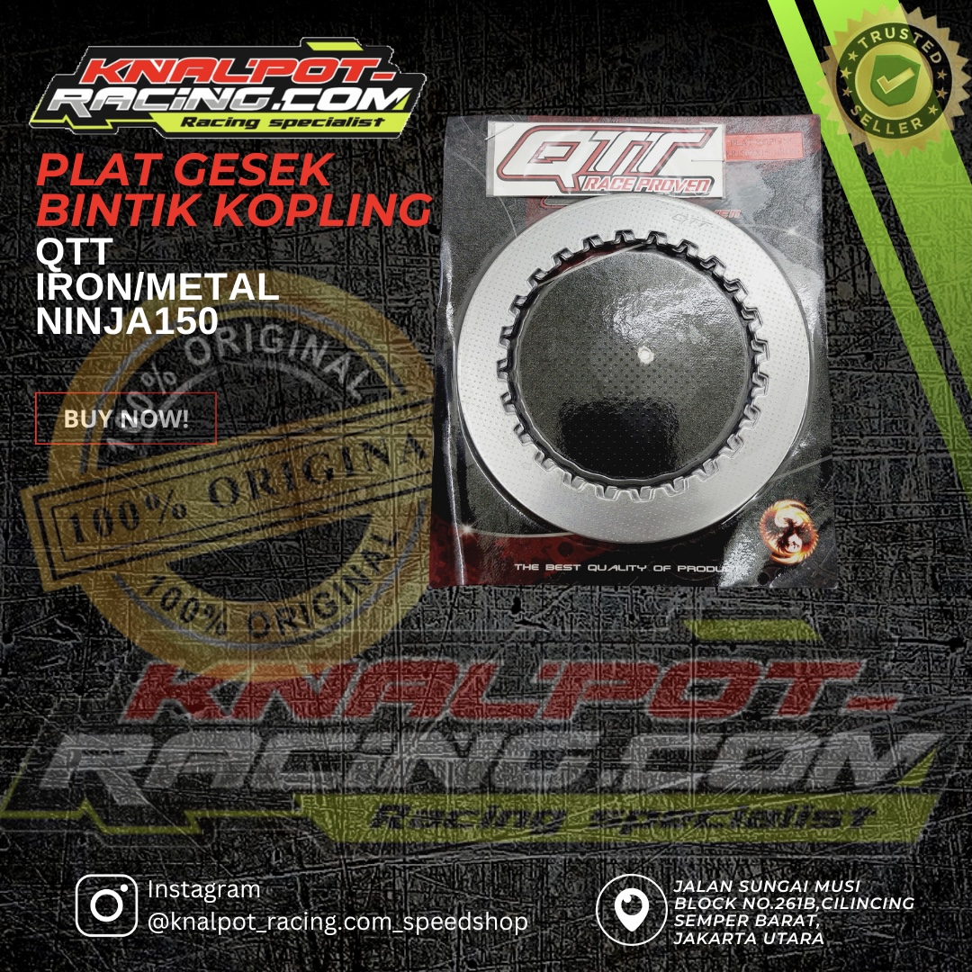 PLAT GESEK BINTIK KOPLING QTT IRON /METAL NINJA 150